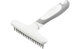 Koiran Pohjavillahara Koiran aluskarvaharja 32 metallipiikillä ja valkoisella ergonomisella kahvalla, karvojen poistoon ja hoitoon.