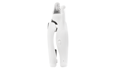 Valkoinen LED-koiran kynsileikkuri sisäänrakennetulla valolla, ergonominen kahva, turvakaari ja kynsiviila tarkkuuteen.