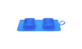 Kokoontaittuva Koiran Matkakulho - 1 200 ml taittuva kaksiosainen ruokamatto Kokoontaittuva Koiran Matkakulho - 1 200 ml taittuva kaksiosainen ruokamatto