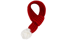 Lämmin neulottu jouluhuivi koiralle – juhlavallinen lemmikin asuste