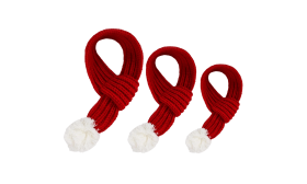 Lämmin neulottu jouluhuivi koiralle – juhlavallinen lemmikin asuste