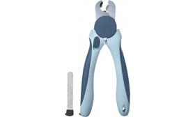 Lemmikkien Kynsileikkuri Siniset koiran kynsisakset, joissa ergonomiset kahvat, turvasuoja ja metalliviila, sopivat sekä koirille että kissoille